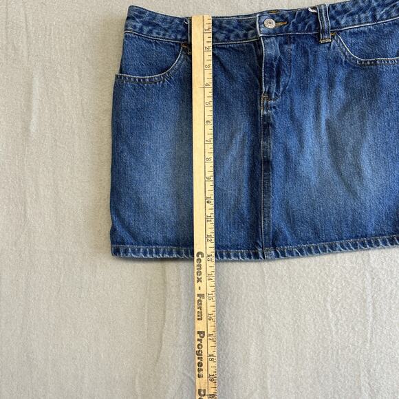 Y2k Micro Mini Jean Skirt Size 4 Low Rise Indie Fairy Grunge Old Navy Vintage - Picture 6 of 10
